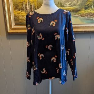 Joules Navy Floral Long-Sleeve Sweater